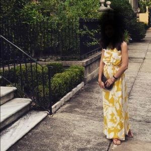 Ann Taylor Loft 0P maxi flower dress